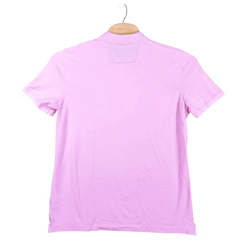 Banana Republic Mens XL Pink Short Sleeve Polo Shirt Standard Fit Valentines Day